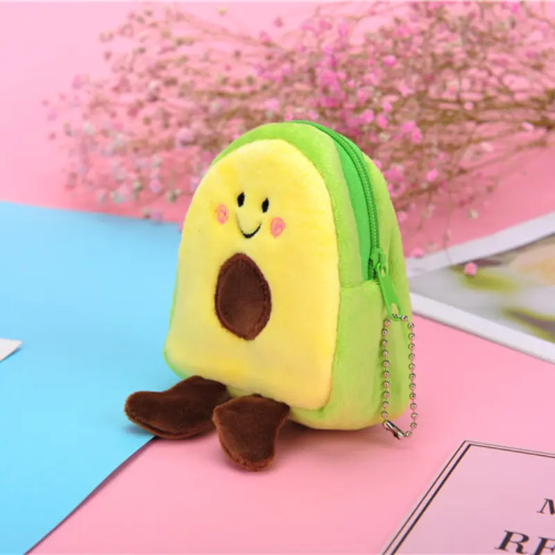 New Cute Cartoon Plush Coin Bag Kids Mini Purse Wallet Lipstick Earphone Key Organizer Pouch Bag Handbag Pendant Card Holder