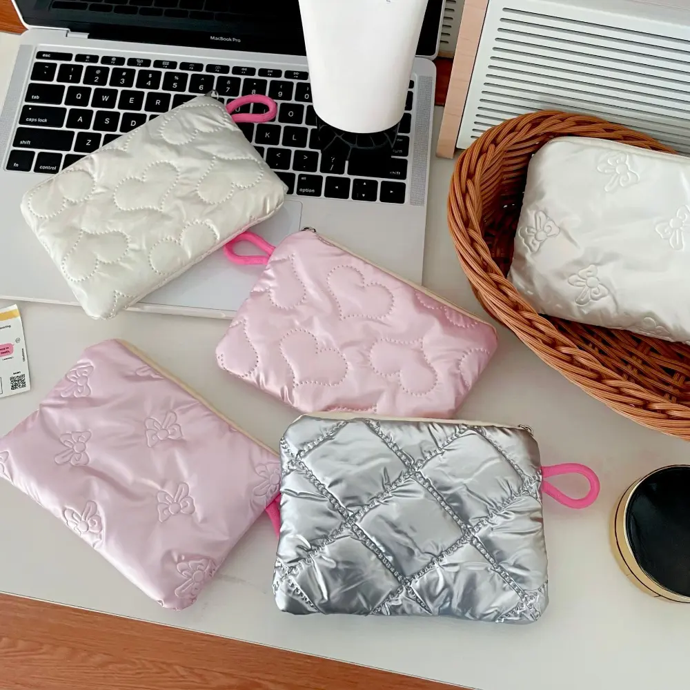 Girl's Coin Purse Bow Print Cute Coin Pouch Multifunctional Large Capacity Key Card Holder Coin Bag for Girls