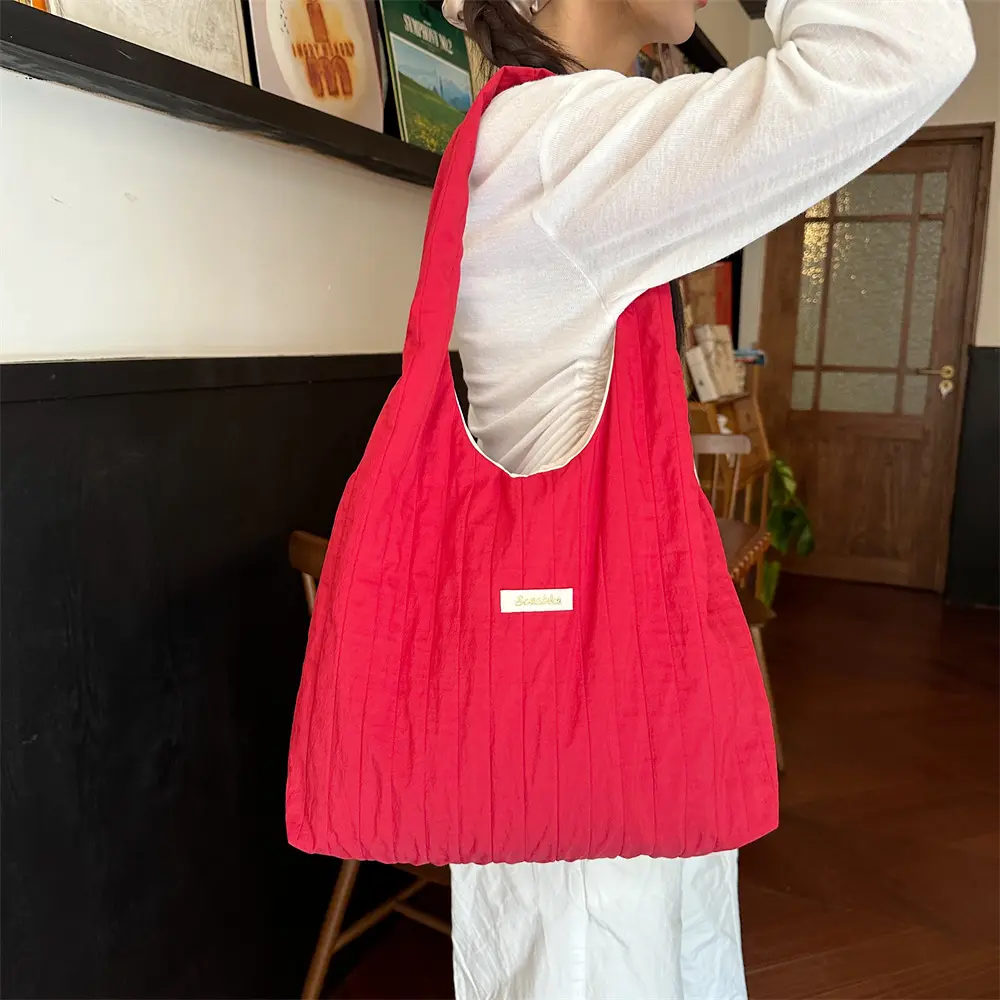 Fashion Solid Color Shoulder Bags for Women Large Capacity Vintage Ladies Handbags Travel Female Shopping Tote Bag
