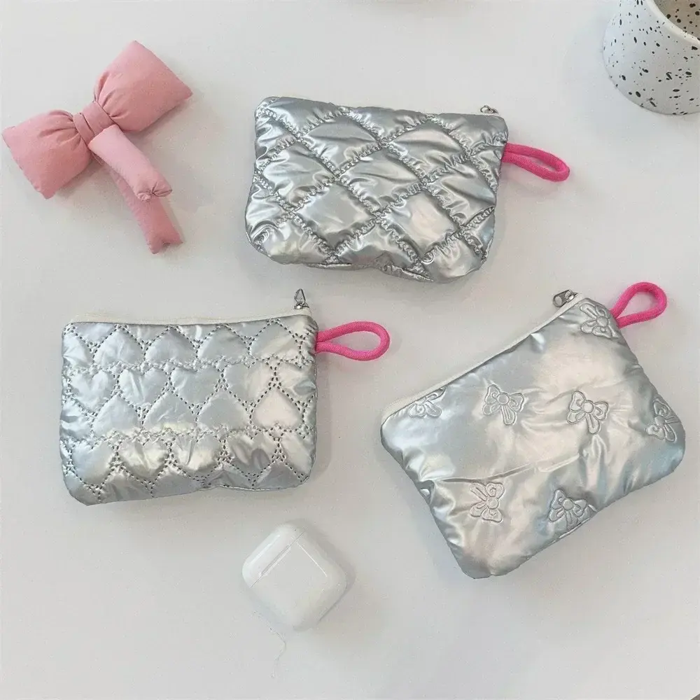 Girl's Coin Purse Bow Print Cute Coin Pouch Multifunctional Large Capacity Key Card Holder Coin Bag for Girls
