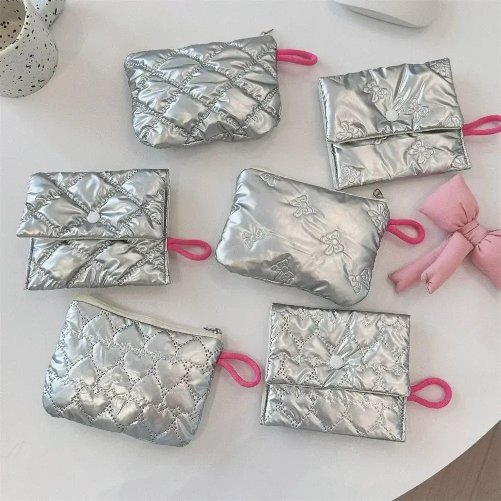 Girl's Coin Purse Bow Print Cute Coin Pouch Multifunctional Large Capacity Key Card Holder Coin Bag for Girls