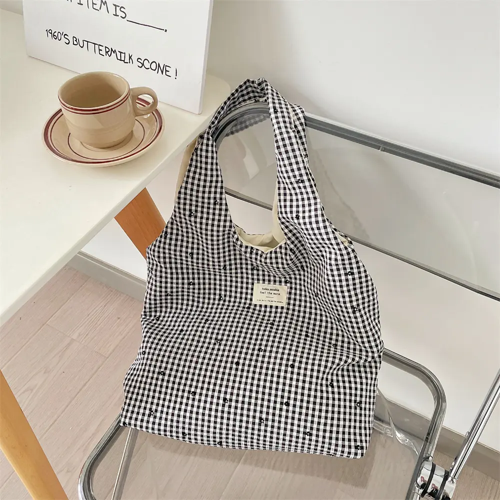 Large Capacity Tote Bag Women Fashion Shoulder Bag Reusable Shopping Purse Korean Style Casual Travel Handbags
