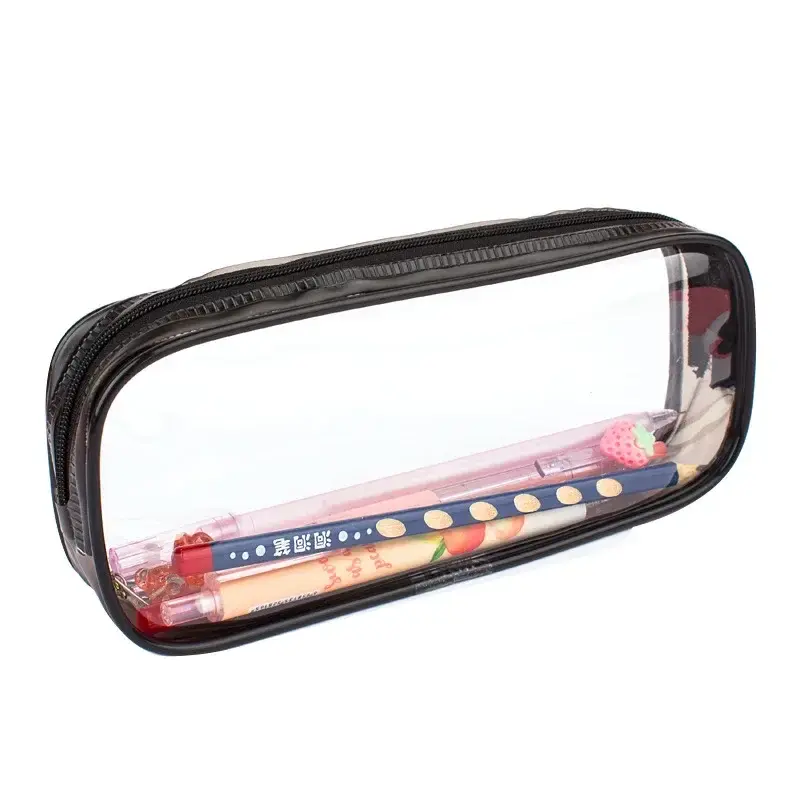 Transparent Women's Cosmetic Bag Waterproof Zipper Makeup Bag Travel Accessories Girl Boy Student Makeup Brush Pencil Case Pouch