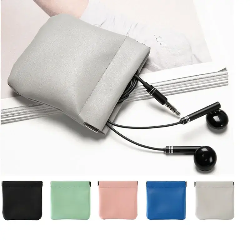 Men Women PU Leather Coin Purse Card Holder Mini Storage Bag Change Money Wallet Small Coin Storage Purse