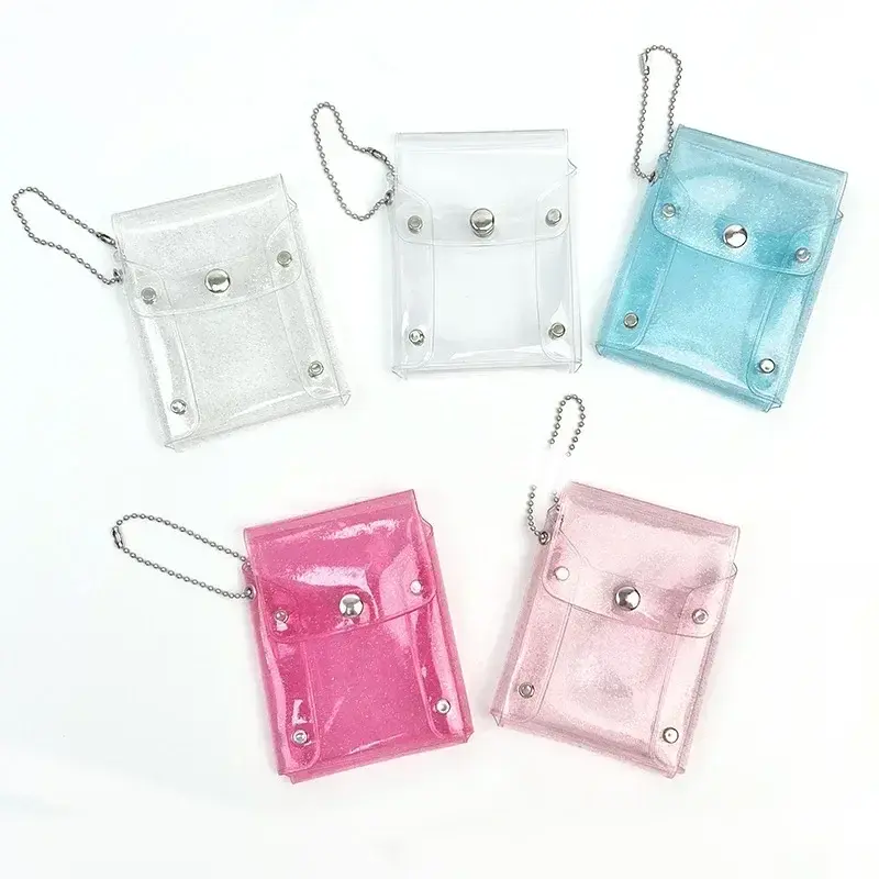 Fashion Transparent PVC Coin Purse Card Holder Wallet for Men Women Waterproof Business Card Purse Men Id Card Wallet