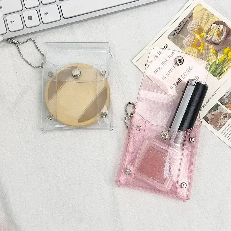 Fashion Transparent PVC Coin Purse Card Holder Wallet for Men Women Waterproof Business Card Purse Men Id Card Wallet