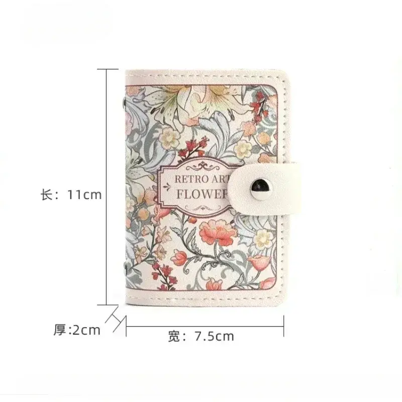 Women's Multi Slot Card Case Credit Card Holder ID Badge Holder Protective Covers Large Capacity Retro Card Bag Purse