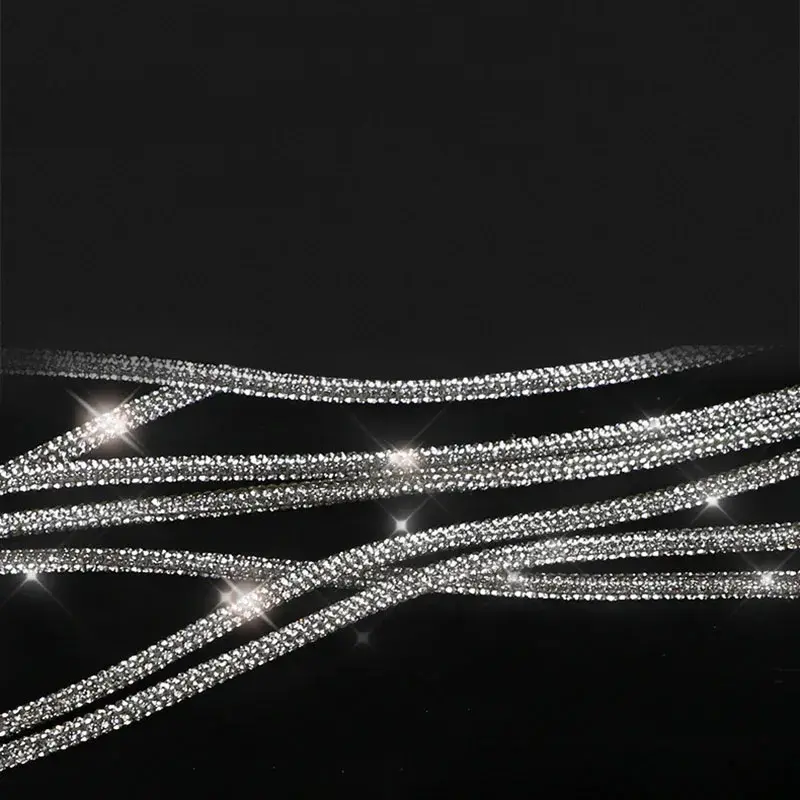 1Pcs Fashion Rhinestone Shoelaces Diamond Shoe Laces Sneakers Laces Shoes DIY Strings Women Round Shoelace 100/120/140/160CM