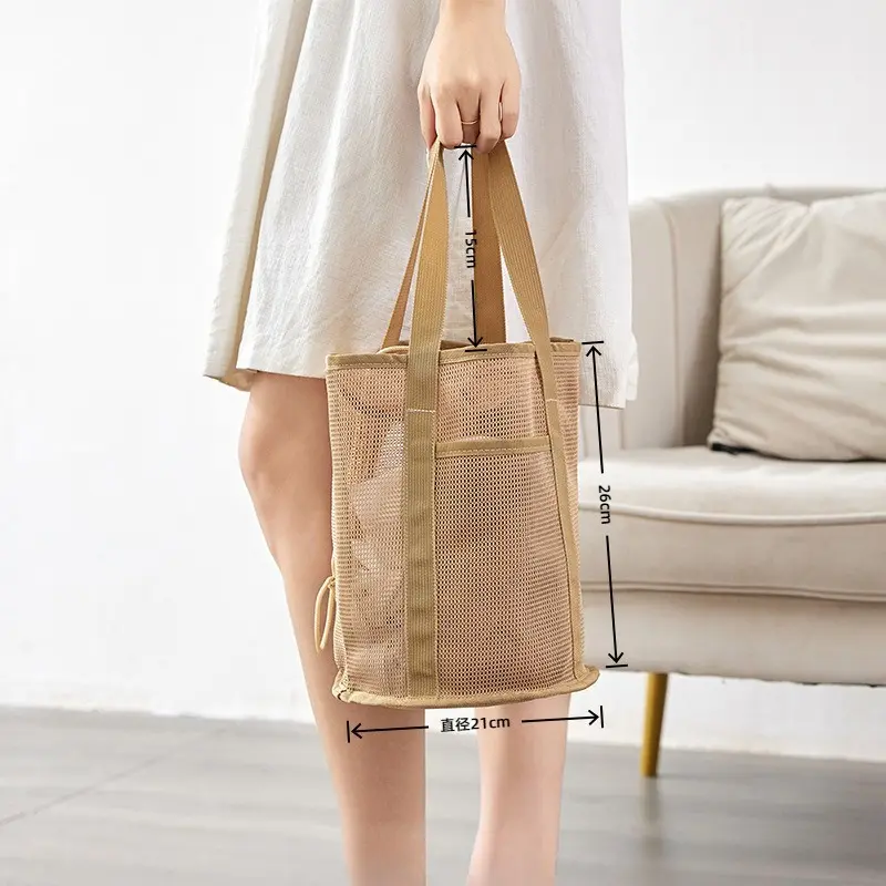 Mesh Makeup Toiletry Storage Bags Handbags Portable Travel Washing Body Shower Tools Organizer Tote Bag Cosmetic Organizer Pouch