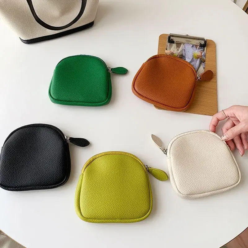Elegant Women Wallet Leather Zipper Coin Purse Key Holder Storage Bag Soft Pouch Gift