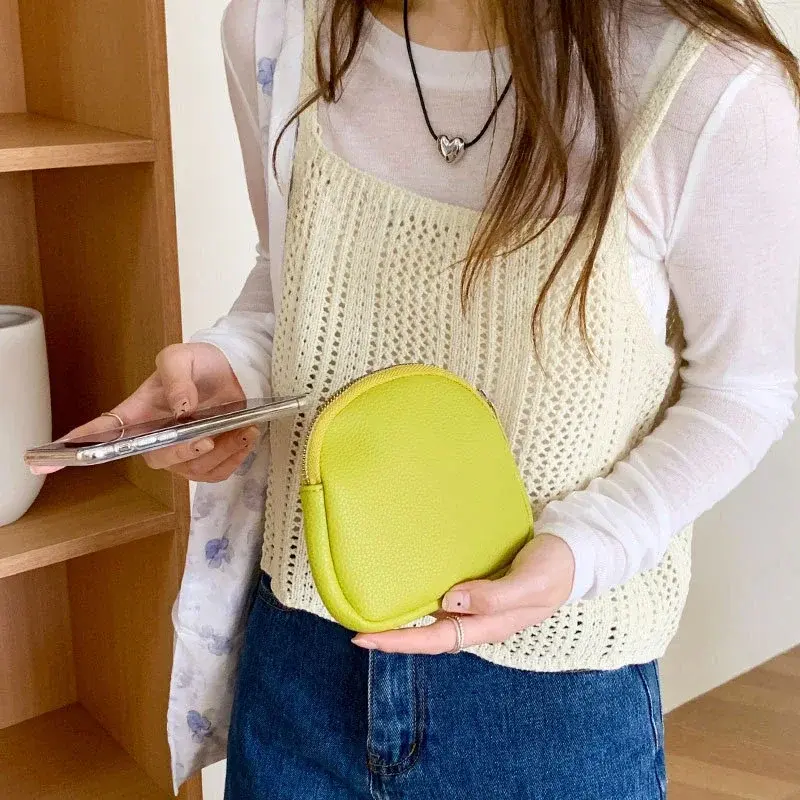 Elegant Women Wallet Leather Zipper Coin Purse Key Holder Storage Bag Soft Pouch Gift