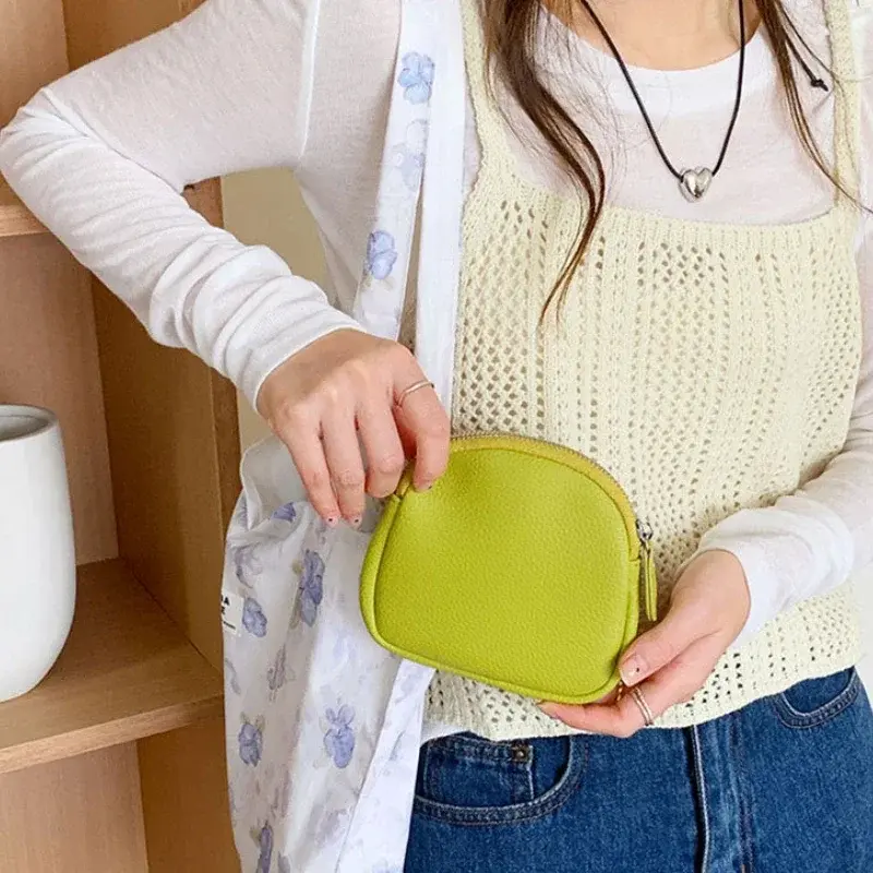 Elegant Women Wallet Leather Zipper Coin Purse Key Holder Storage Bag Soft Pouch Gift