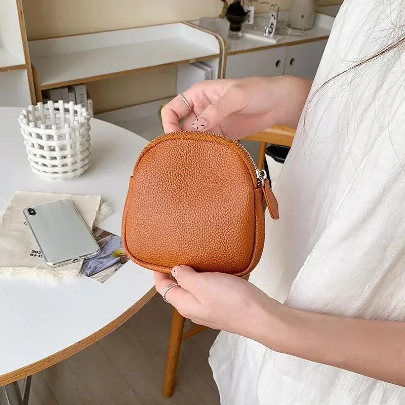 Elegant Women Wallet Leather Zipper Coin Purse Key Holder Storage Bag Soft Pouch Gift