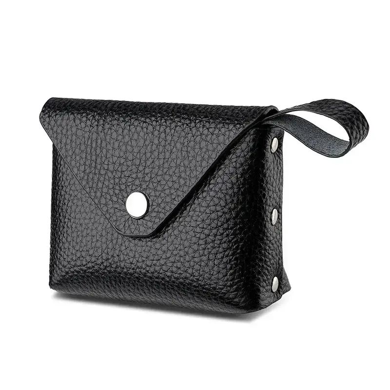 Vintage Genuine Leather Coin Purse Women Men Wallet Card Holder Bag Retro Cowhide Small Money Purse Key Earphone Bag Pouch