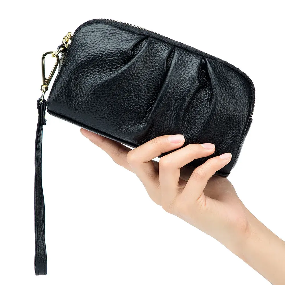 Women's Wallet Female Purses Coin Purse Card Holder Wallets Long Style Zipper Genuine Leather Clutch Money Phone Bag