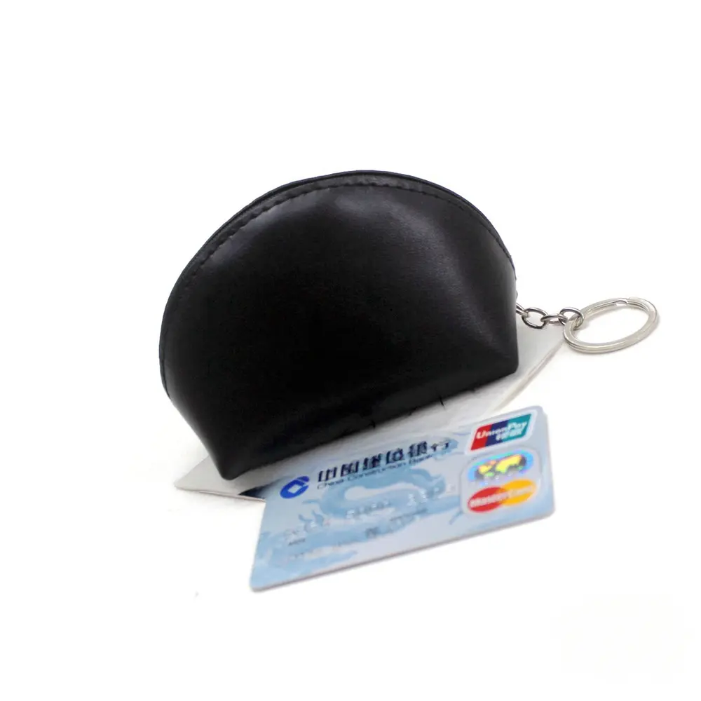 PU Leather Mini Wallet For Women Pendant Key Chain Clutch Bag Coin Bag Men Purse With Chain Zipper Cute Small Wallets