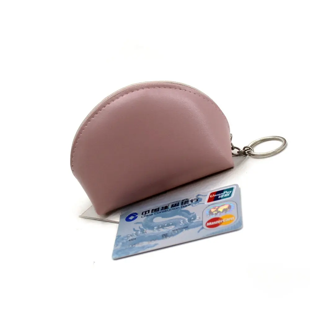 PU Leather Mini Wallet For Women Pendant Key Chain Clutch Bag Coin Bag Men Purse With Chain Zipper Cute Small Wallets