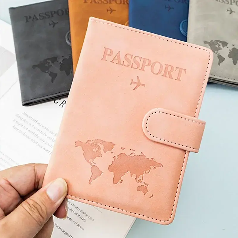New Passport Cover Wallet Holder PU Leather Credit Card Holder Passport Case Travel Organizer Ticket Clip for Women Men