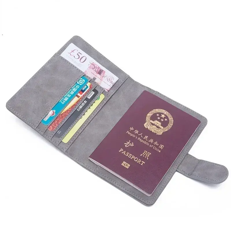 New Passport Cover Wallet Holder PU Leather Credit Card Holder Passport Case Travel Organizer Ticket Clip for Women Men