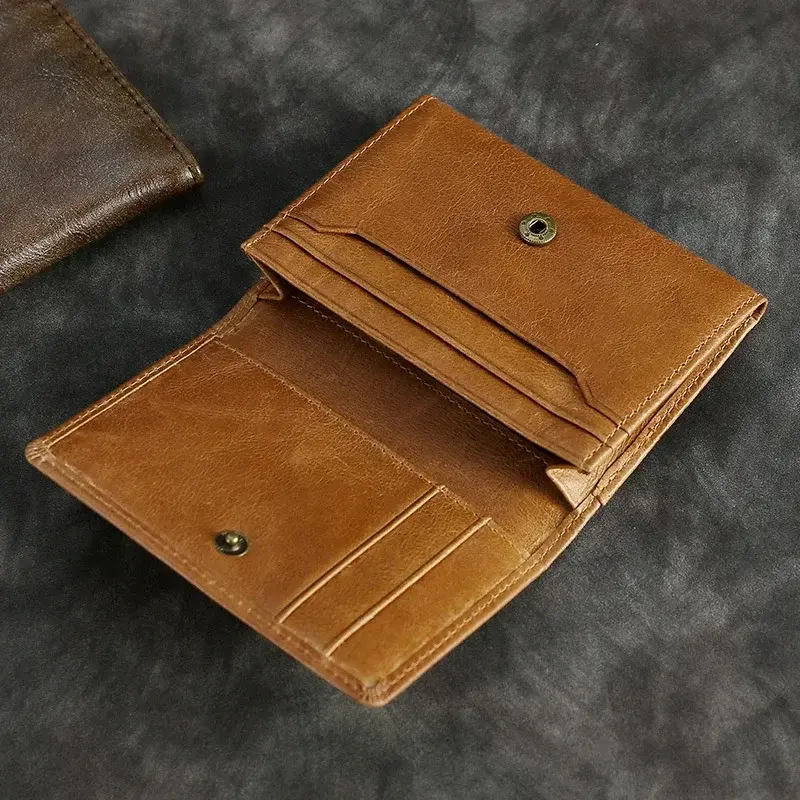 Genuine Leather Wallet Men ID/photo Holders Black/blue/brown Card Holder Wallet Case Vintage Hasp Male Purse