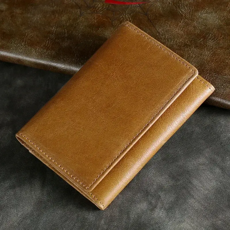 Genuine Leather Wallet Men ID/photo Holders Black/blue/brown Card Holder Wallet Case Vintage Hasp Male Purse
