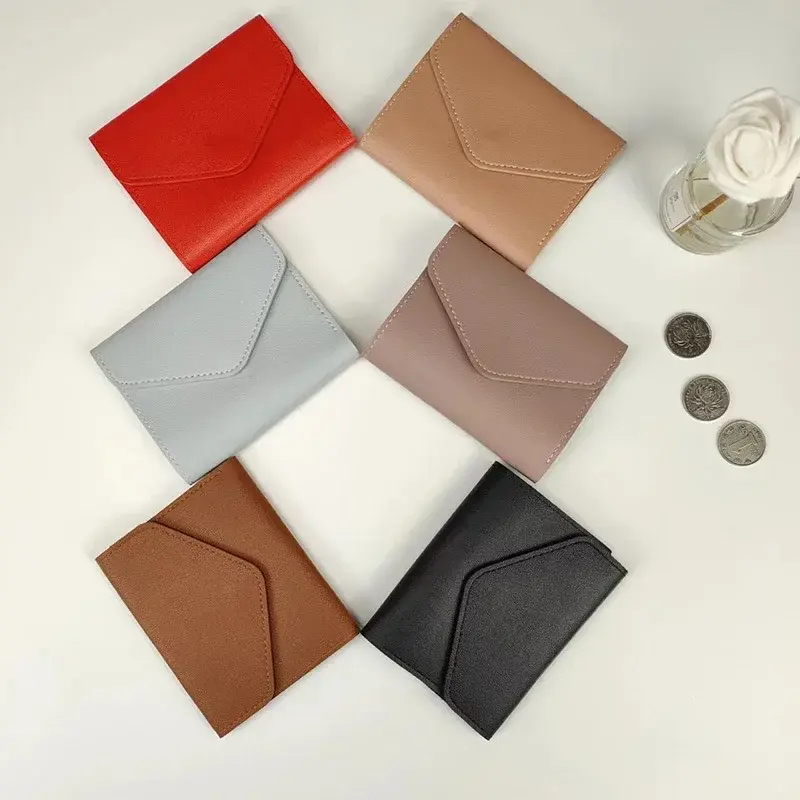 Large Capacity Women Wallets Card Wallet Multifunction Mini Wallet Coin Purse Simple Three Fold Short Clip Female Wallet