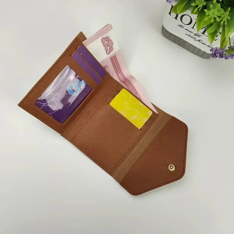 Large Capacity Women Wallets Card Wallet Multifunction Mini Wallet Coin Purse Simple Three Fold Short Clip Female Wallet