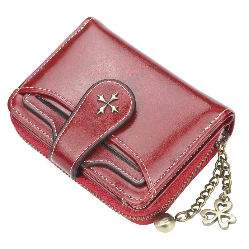 Women Wallets and Purses PU Leather Money Bag Female Short Hasp Purse Small Coin Card Holders Black Red Clutch New Women Wallet