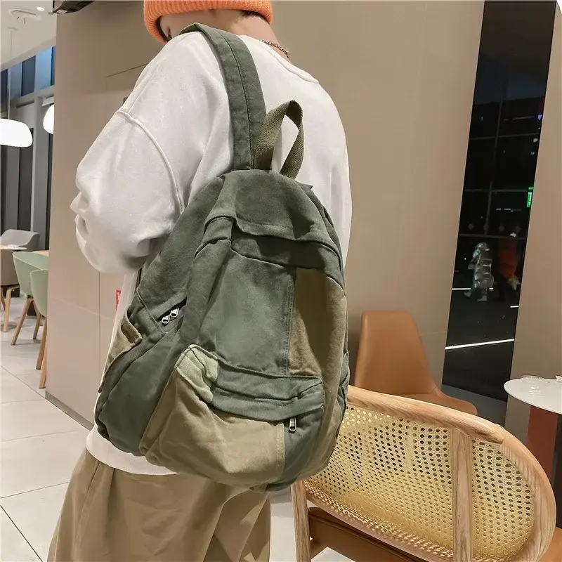 Casual Canvas Backpack for Women Men Kawaii Schoolbag Travel Book Bags Fashion Backpack