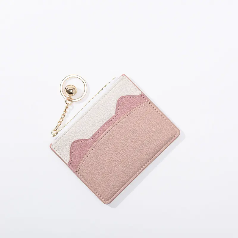Cute Cat Women Mini ID Card Holders Business Credit Card Holder PU Leather Slim Bank Card Case Organizer Wallet