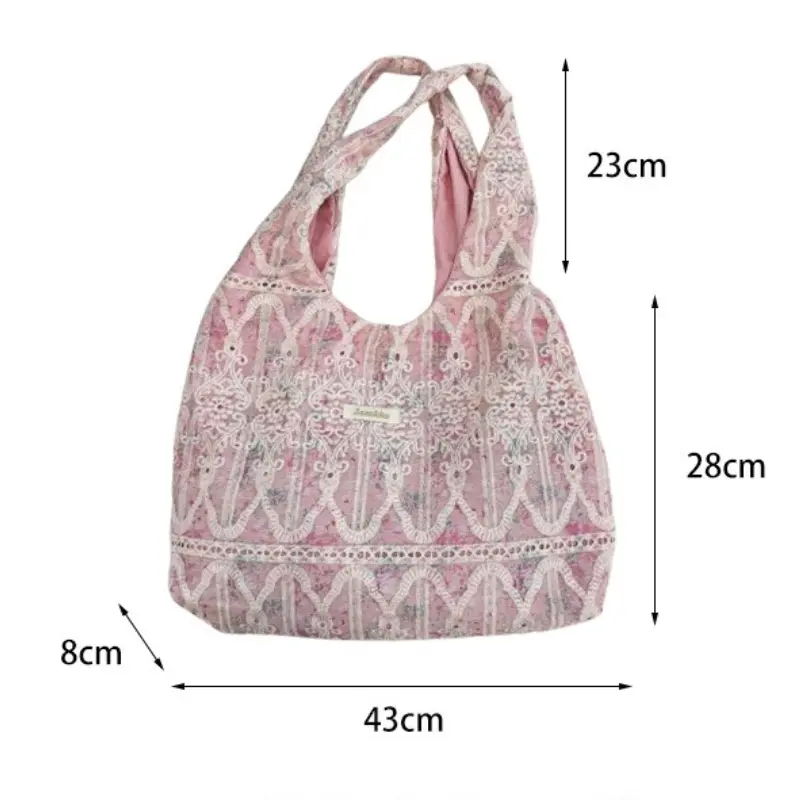 Korean Girl Lace Shoulder Bag Hand Bag Casual Tote Reusable Shopping Bags Women Handbags New Fashion Summer Beach Bag