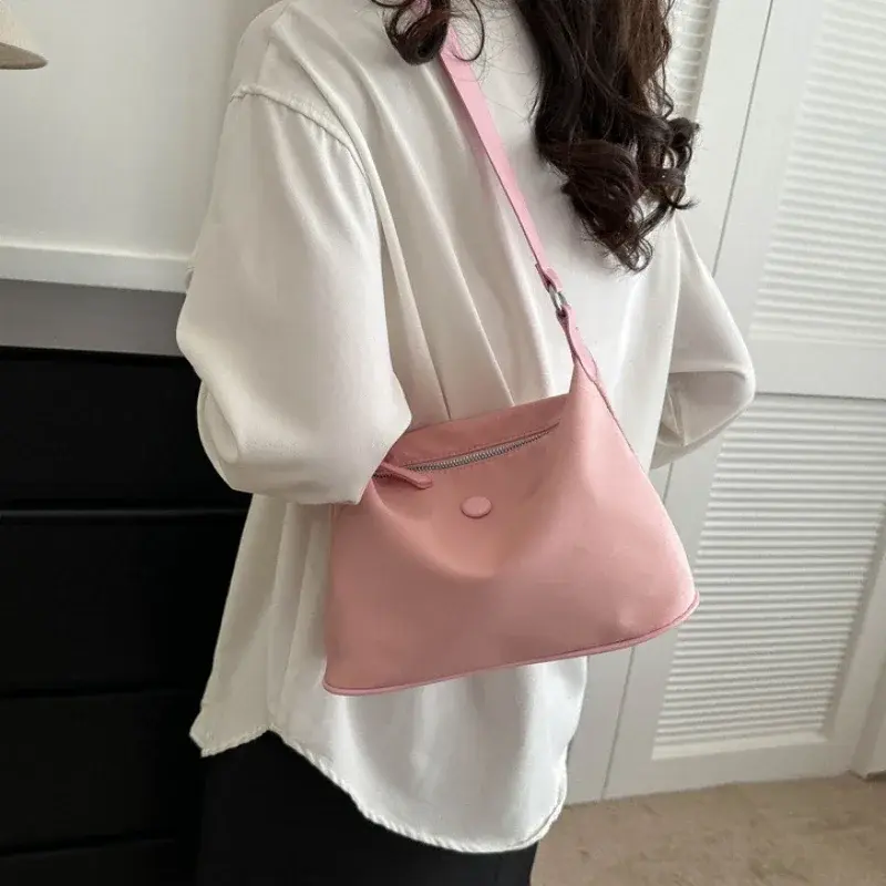 New Fashion Spring Oxford Cloth Shoulder Bag Crossbody Bags for Women Solid Color Square Shoulder Bags for Women