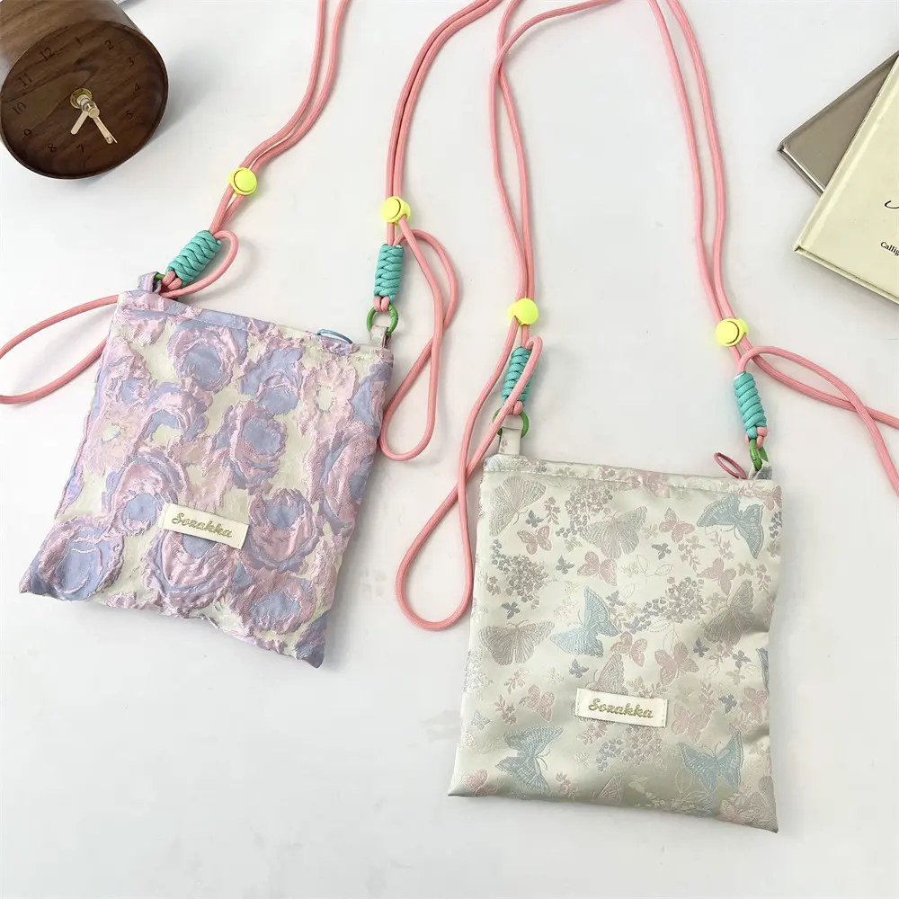 Women Girl Small Crossbody Bag Butterfly Pattern Cell Phone Bag Lightweight Fashion Shoulder Bag Ladies Travel Purse