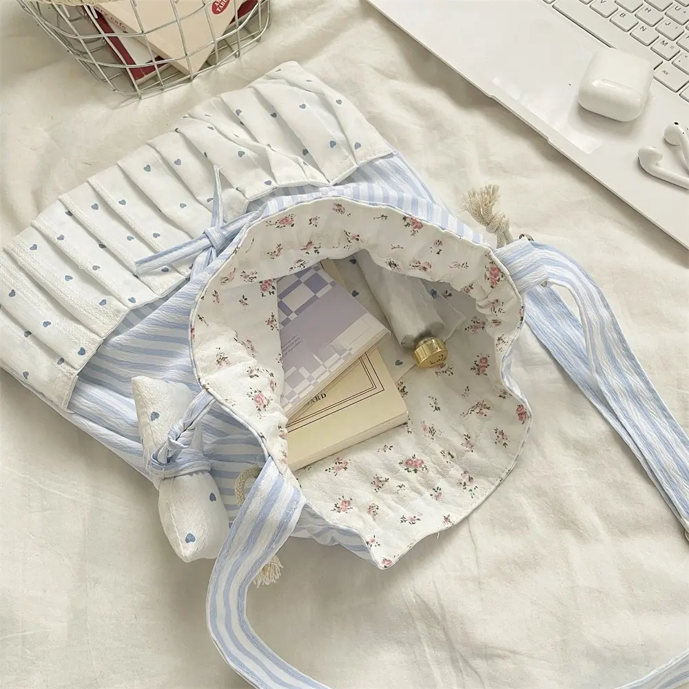 Women Canvas Messenger Bag Ladies Fashion Shoulder Bag Student Large Capacity Female Crossbody Bags Woman Drawstring pocket