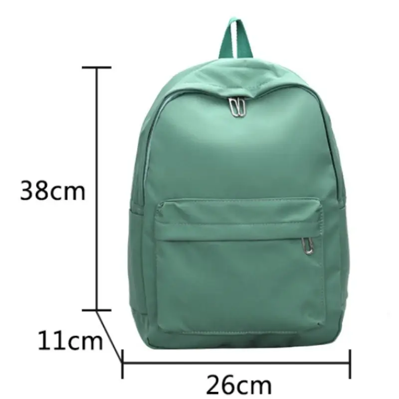 Student Solid Color Bookbag New High Quality Waterproof Nylon Women School Backpack for Teenage Girls Female Travel Bag