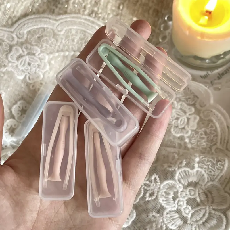 Candy Color Contact Lens Case Kit Portable Eye Care Tool Set for Men and Women with Tweezers and Suction Stick