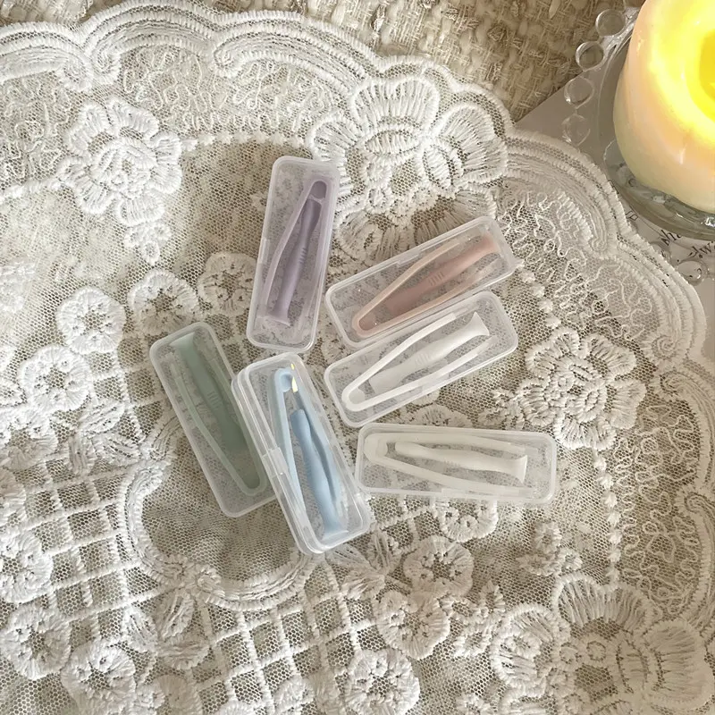 Candy Color Contact Lens Case Kit Portable Eye Care Tool Set for Men and Women with Tweezers and Suction Stick