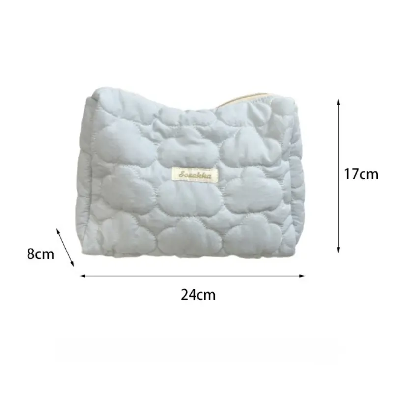Women Cosmetic Bag Large Capacity Travel Storage Case with Zipper Casual Ladies Clutch Handbag Makeup Bag
