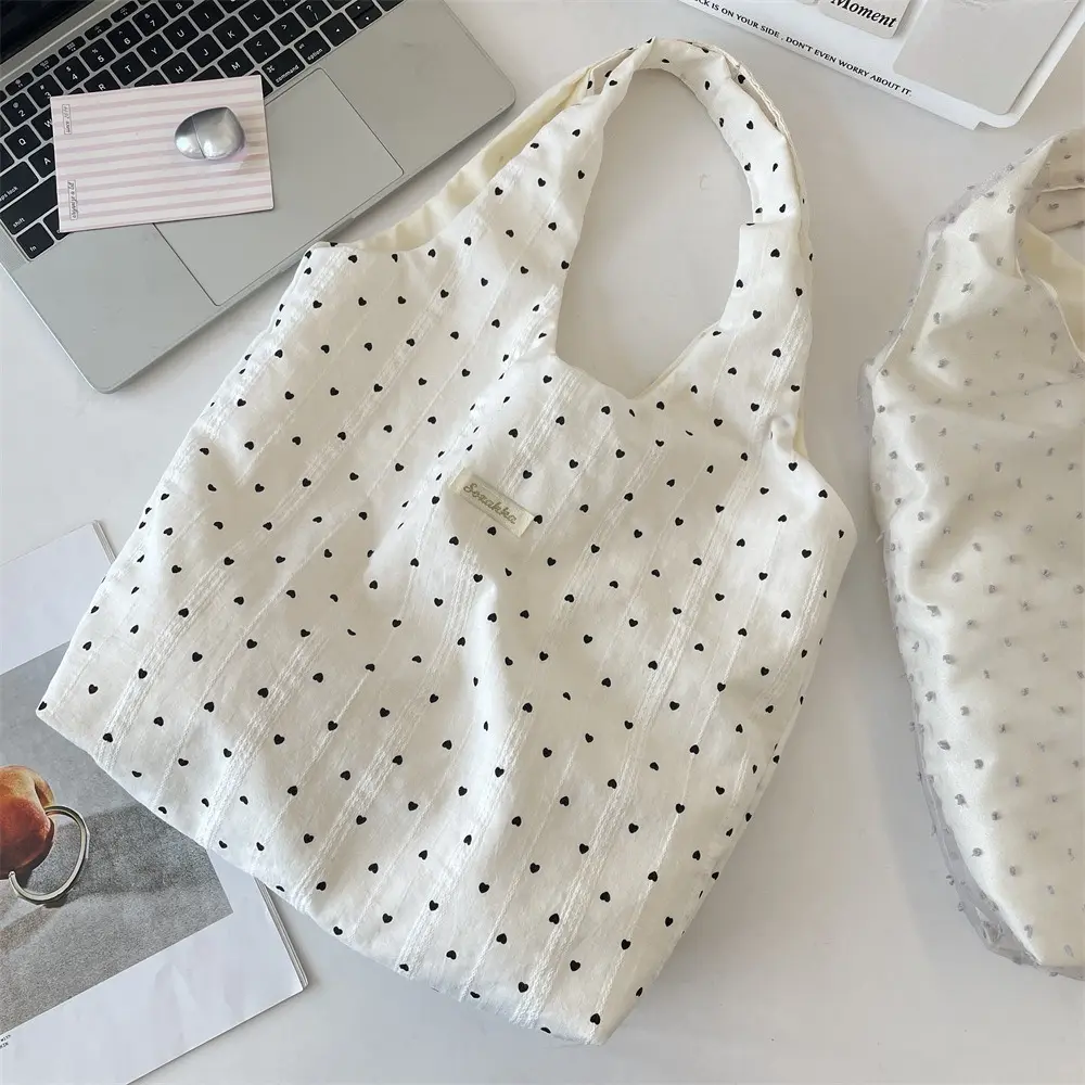 Canvas Bag for Women Shopper Handbags Large Capacity Storage Reusable Canvas Shoulder Tote Bag School Bags Girl Christmas Gift