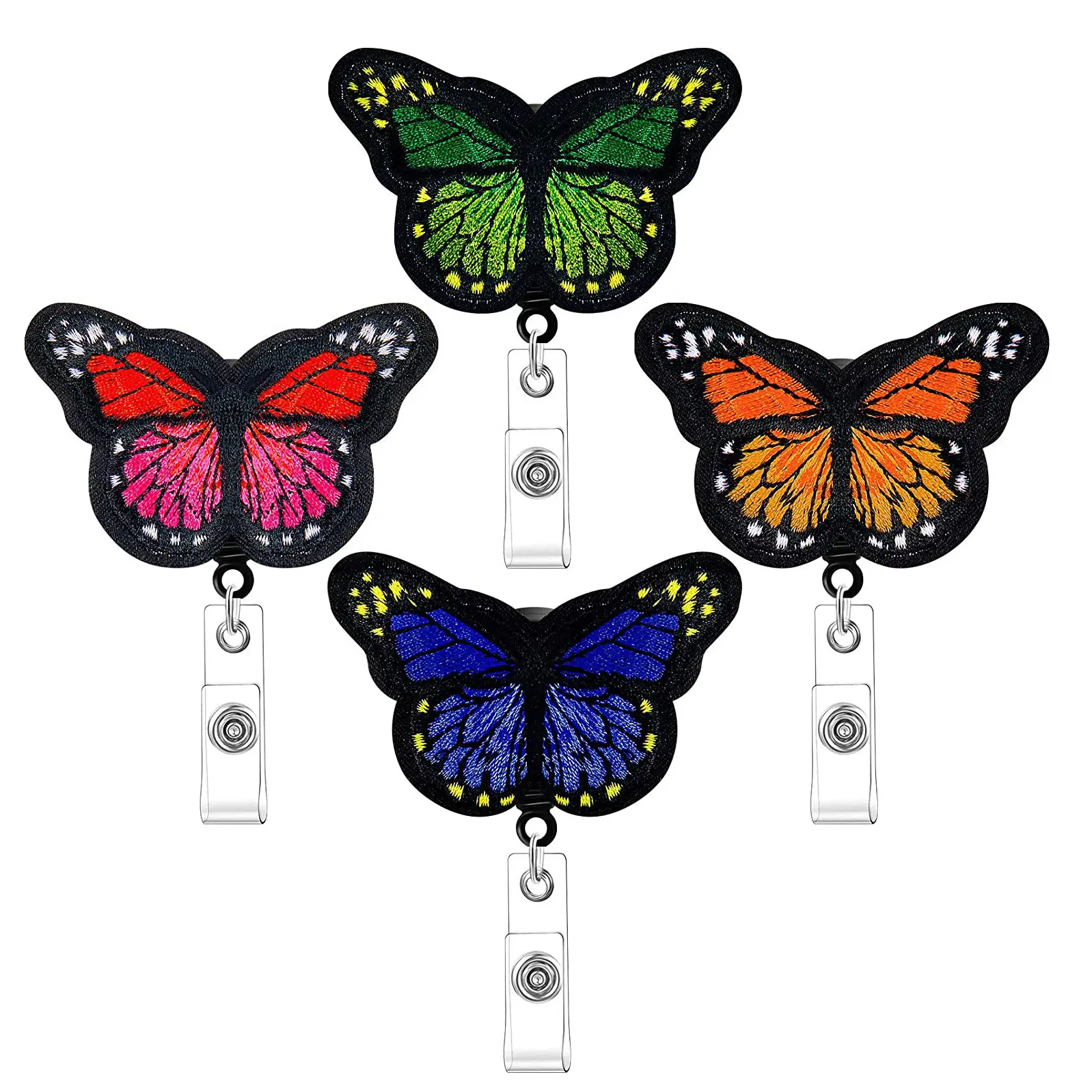 1pcs Retractable Badge Holder Clips for Nurse ID Badge Reel with Belt Clip Doctor ID Card Chain Clips School Student Office