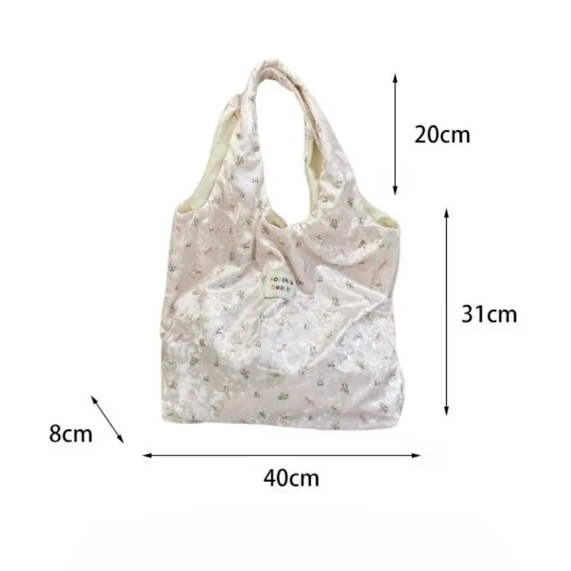 Korean Cute Small Bear Printed Women Tote Bag Fashion Large Capacity Shoulder Handbags for Travel