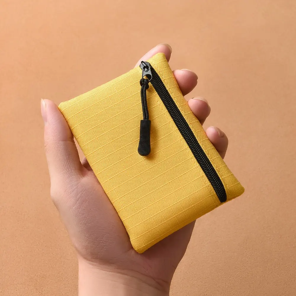 Canvas Mini Coin Purse Simple Zipper Kid Storage Pouch Money Pocket Solid Color Coin Key Bag Women Men Cute Wallet Mini Purse