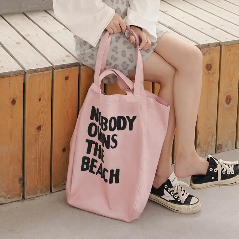 Women Canvas Shoulder Bag Extra Large Capacity Handbag Letters Beach Bags Female Big Tote Ladies Simple Canvas Shopping Bag