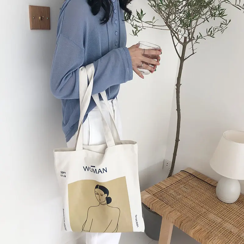 Women Canvas Shoulder Bag Henri Matisse Painting Printing Ladies Shopping Bag Feminina Simple Eco Pure Cotton Cloth Handbag Tote