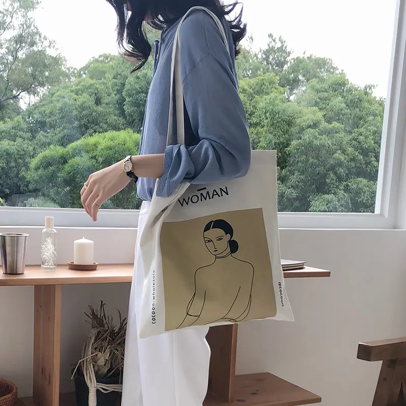 Women Canvas Shoulder Bag Henri Matisse Painting Printing Ladies Shopping Bag Feminina Simple Eco Pure Cotton Cloth Handbag Tote