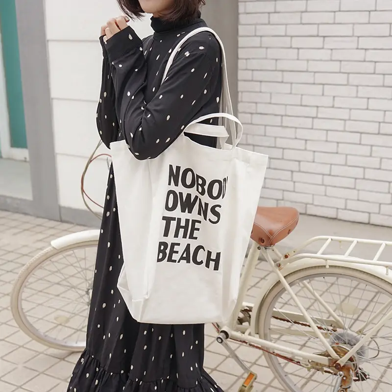 Women Canvas Shoulder Bag Extra Large Capacity Handbag Letters Beach Bags Female Big Tote Ladies Simple Canvas Shopping Bag