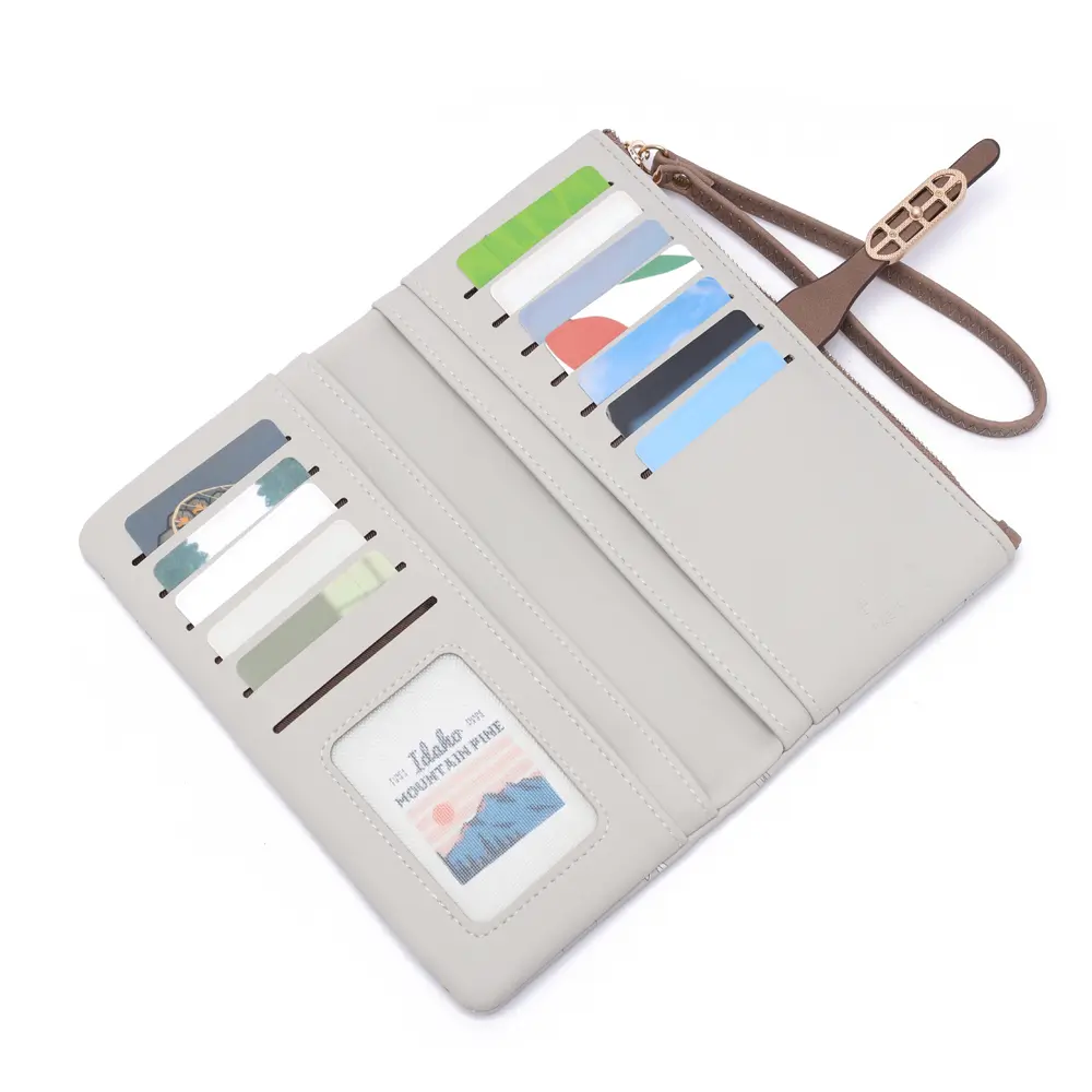 Women Long Wallet Pattern Cute Trees Forest Design Girl Zipper Coin Purse Lady ID Credit Card Holder PU Leather Clutch Money Bag