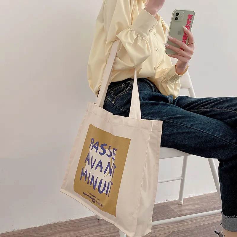 Women Canvas Shoulder Bag Paris Print Cotton Handbag Student Books Tote Large Capacity Cloth Shopping Bags Ladies Eco Purse