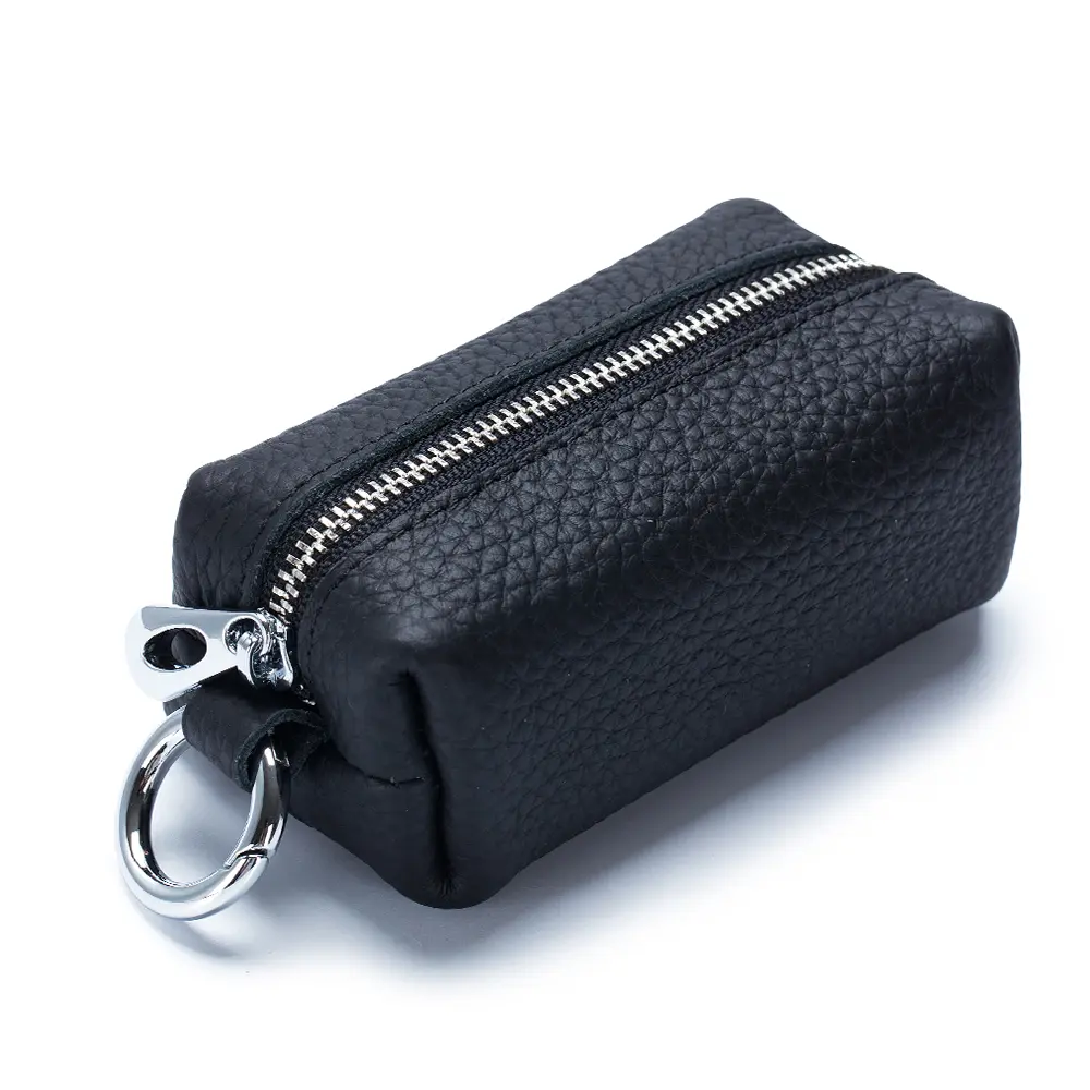 Real Leather Men Women Key Holder Cute Car Keys Bag Quality Coin Purse Small Things Organizer Mini Wallet With Double Key Chains