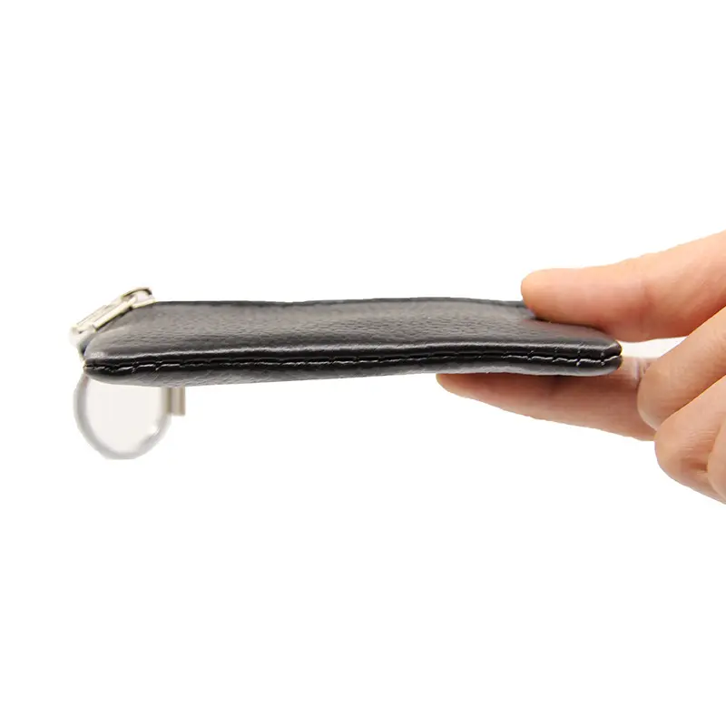Genuine Leather Men & Women Coin Purse Cow Leather Mini Card Bag Small Change Wallets Key Chain Holder Multifunctional Money Bag